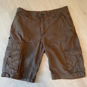 Eddie Bauer Dark Brown Cargo Shorts, 33” waist